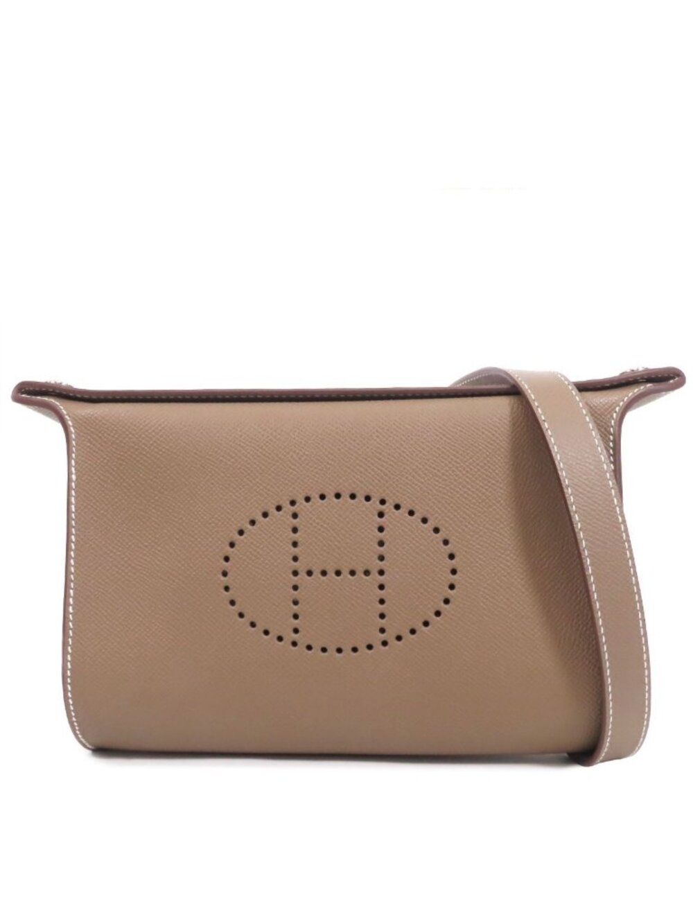 Hermes Vide Poche Etoupe Silver Epsom Shoulder Bag